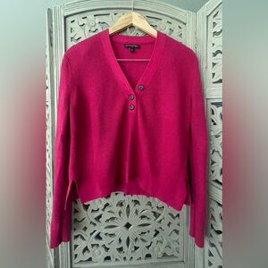 Banana Republic Vibrant Ribbed Pink Sweater